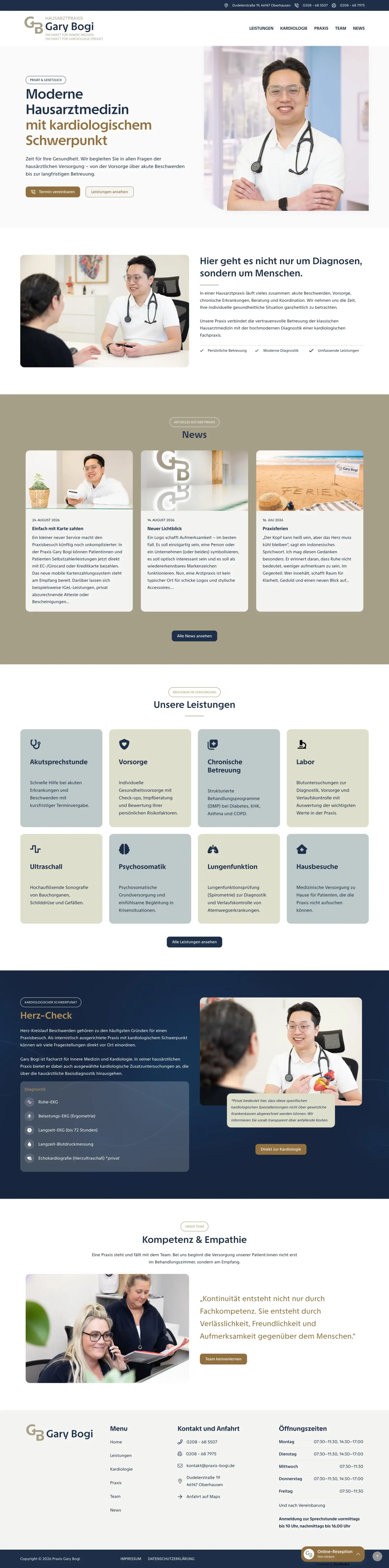 Screenshot der Website praxis-bogi.de